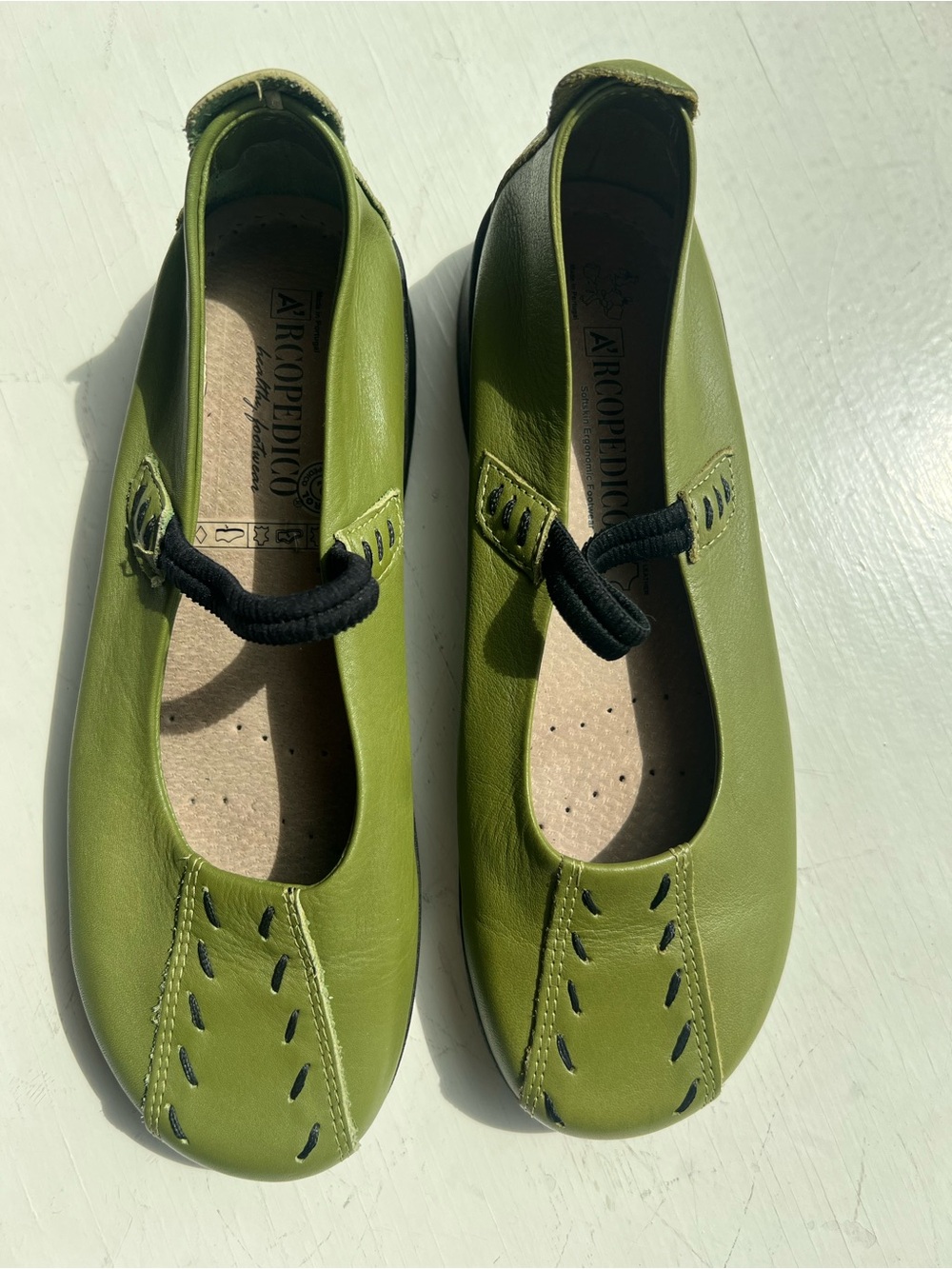 Arcopedico Shawna Mary Jane Leather Comfort Flats,